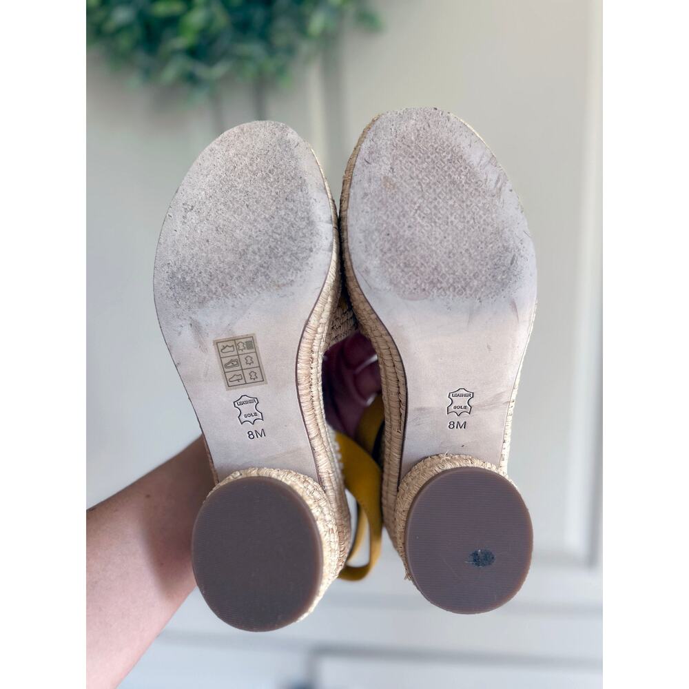 Tory Burch Arianne Platform Sandal in Yellow Size 8 - Worn Once - MSRP $328 - Picture 10 of 13